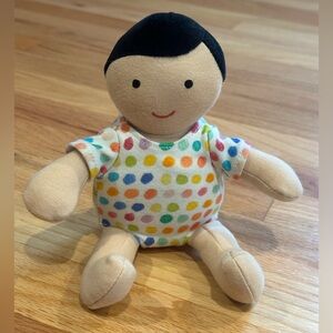 Lovevery Organic Cotton Baby Doll Light Tone with Black Hair